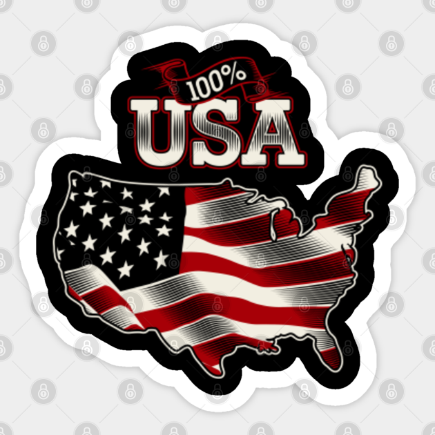 American Flag Black American Flag Sticker TeePublic